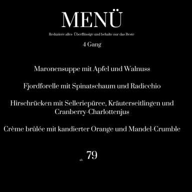 4 Gang Edel Menü Berlin